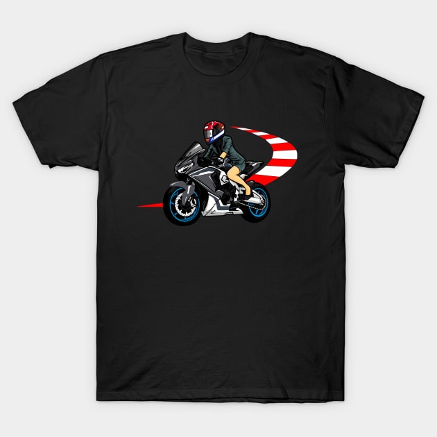 CBR 1000 rr Fireblade Motorcycle Motorbike T-Shirt by Automotive Apparel & Accessoires